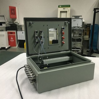 Powder-coated hinged metal cabinet