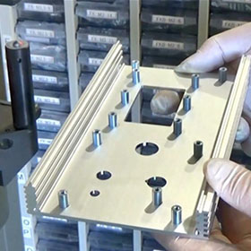 Press riveting nuts standoffs for sheet metal fabrication