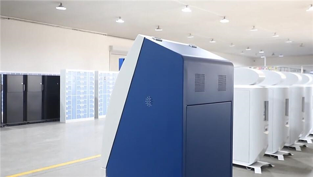 Powder-coated cabinet