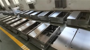 Powder-coated enclosure detail