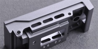 Bead-blasted aluminum part with satin finish