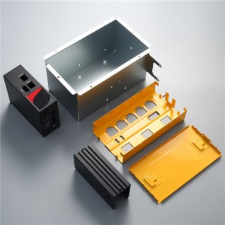 Two-piece ventilated sheet metal housing