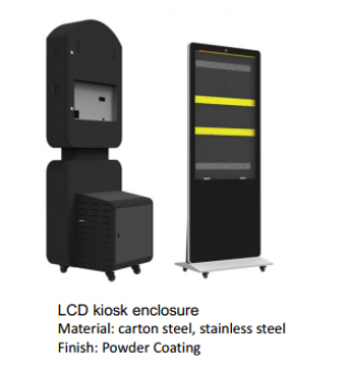 Touchscreen housing with glass panel