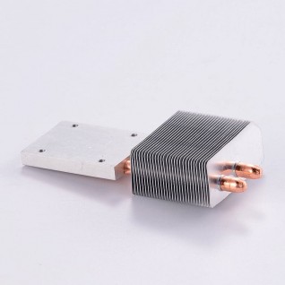 Embedded heatpipe sink with dense fins