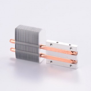 Grooved base with copper tube array