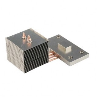 Flat-base heatpipe cooler with dense fins