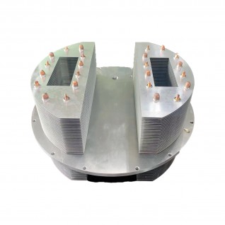 Dual-block modular heat sink for two-sided cooling