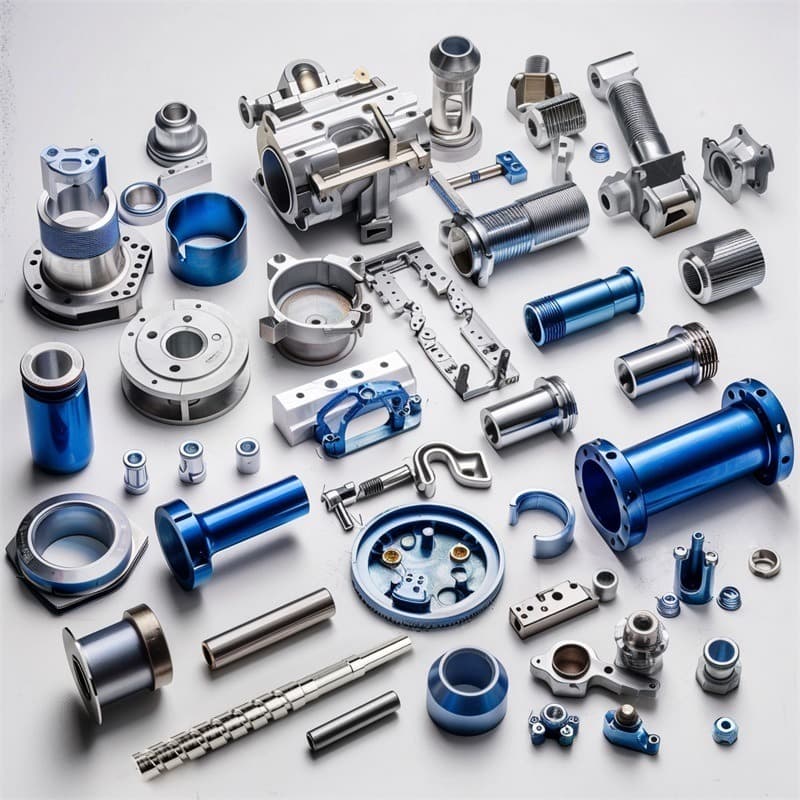 Aluminum and brass turned components