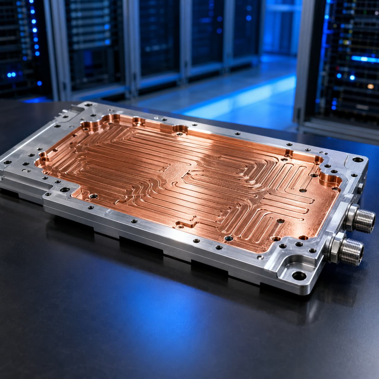 AI server copper cooling plate