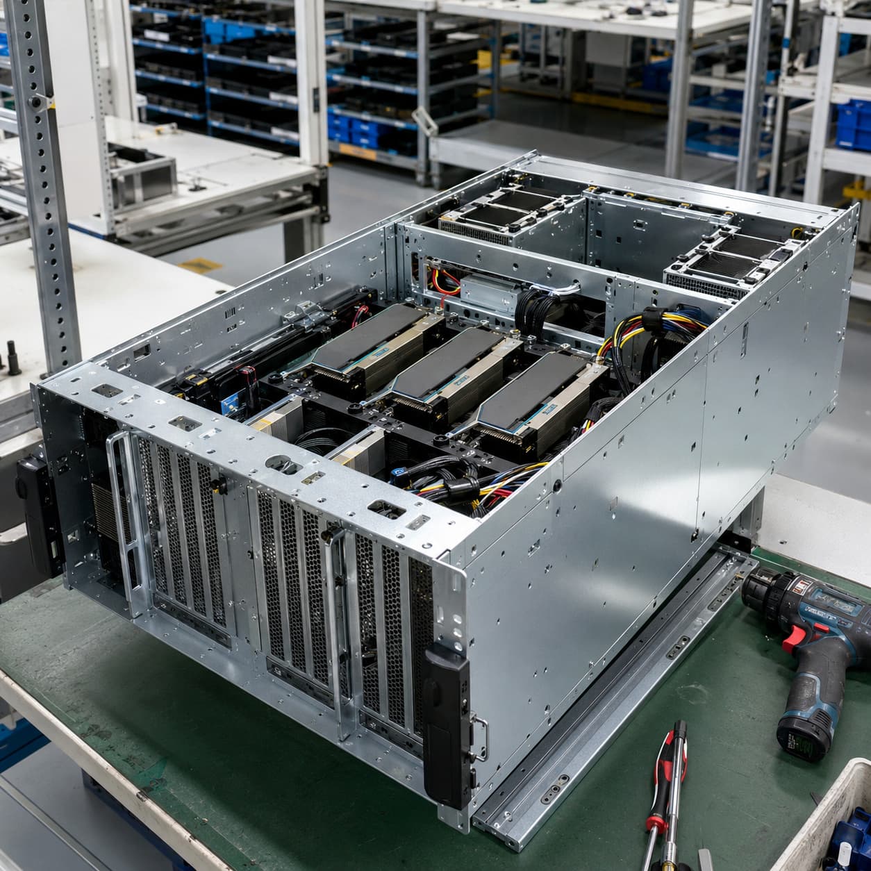 AI server chassis internal assembly