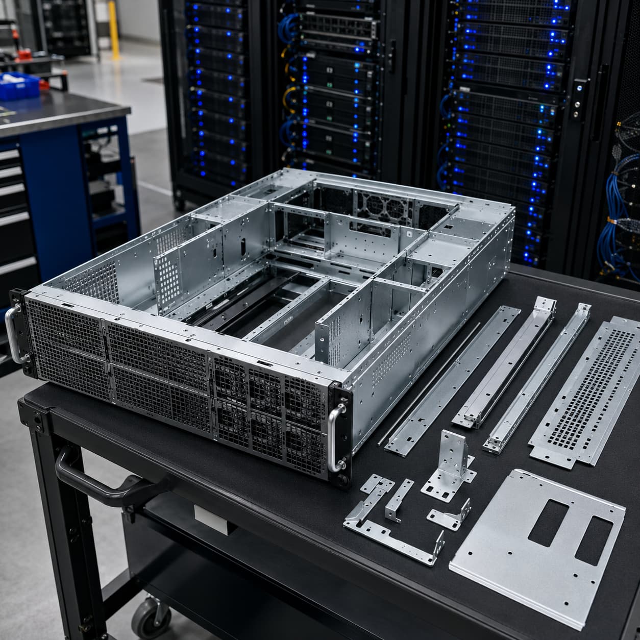 AI server enclosure CNC processing