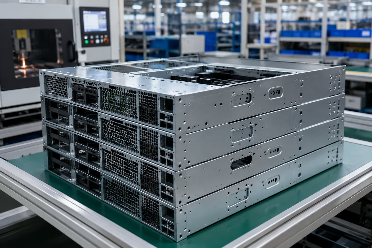 internal structure of AI server enclosure