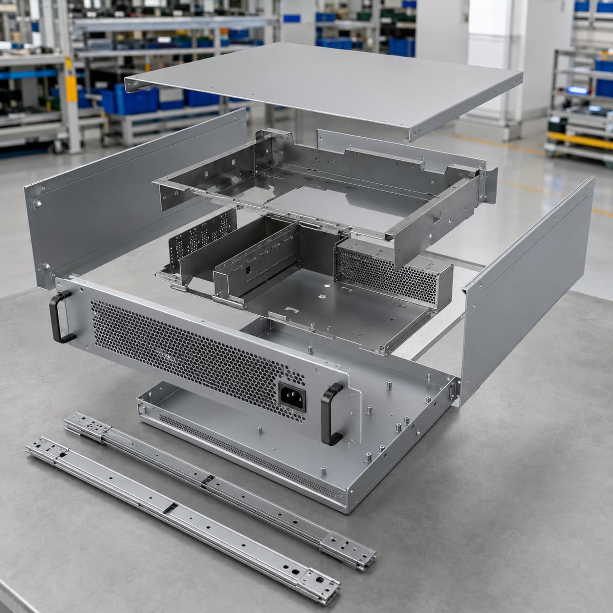 AI server power supply enclosure