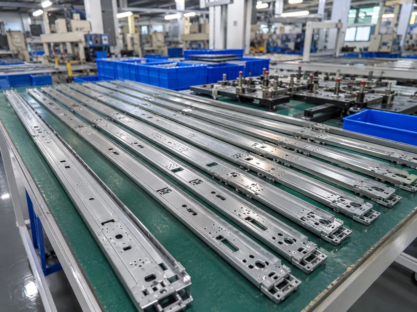 precision metal rails for server chassis