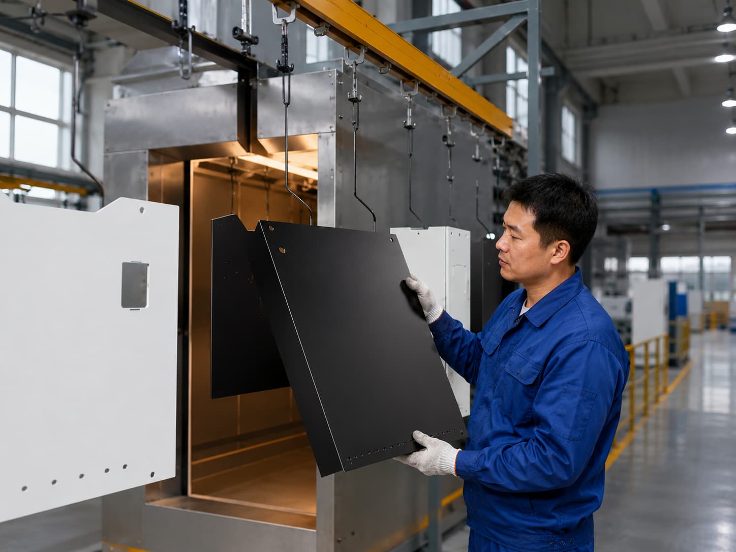 Industrial cabinet coating
