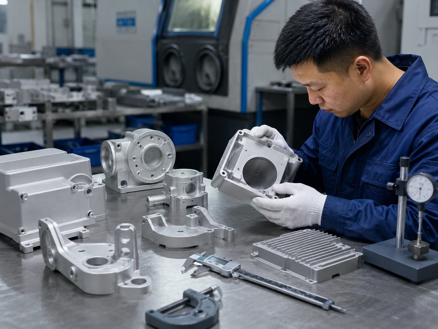 Sand blasted CNC parts