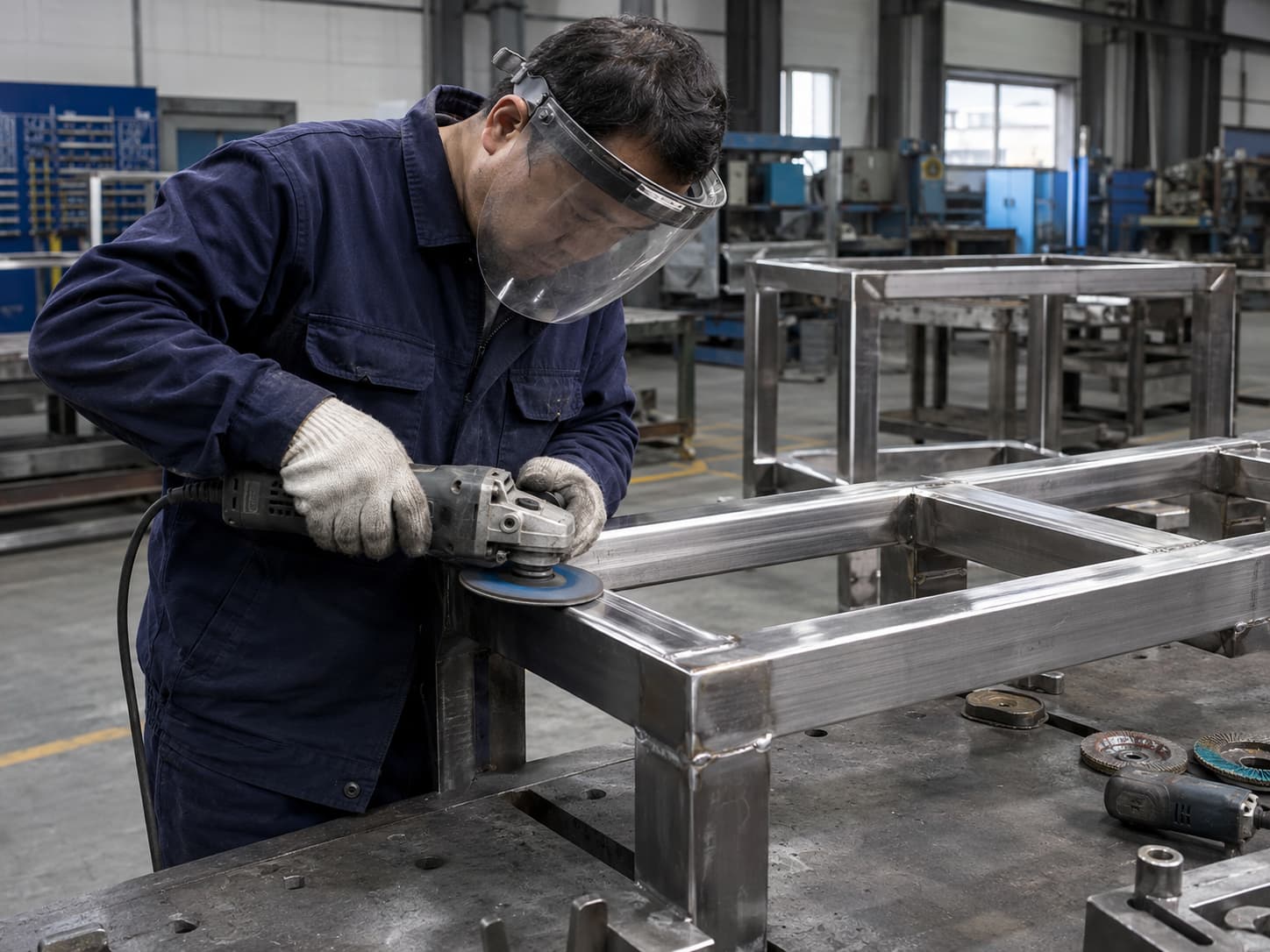 Polished stainless steel parts
