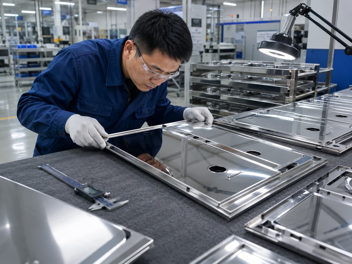 High gloss metal surface