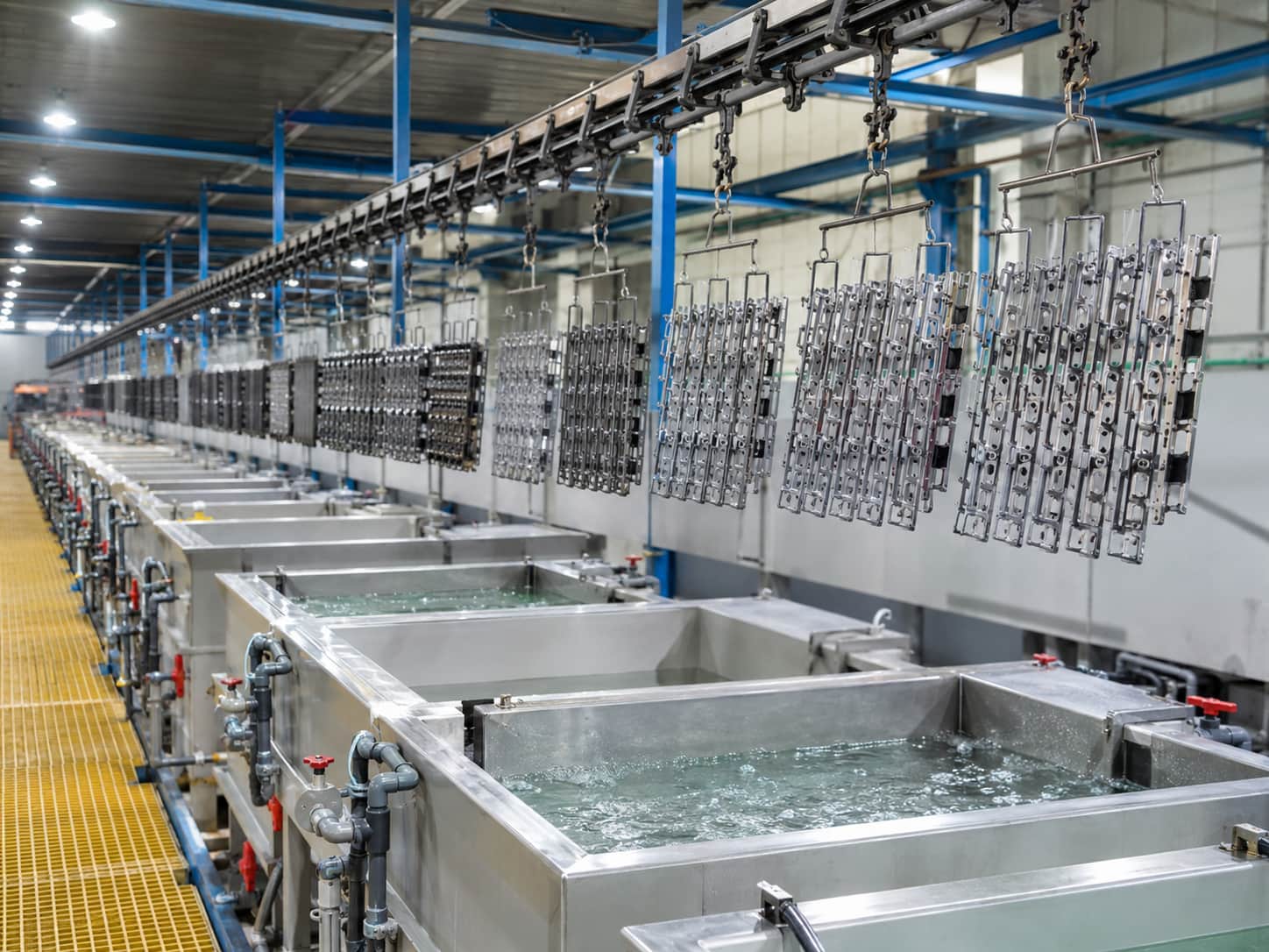 Industrial electroplating finish