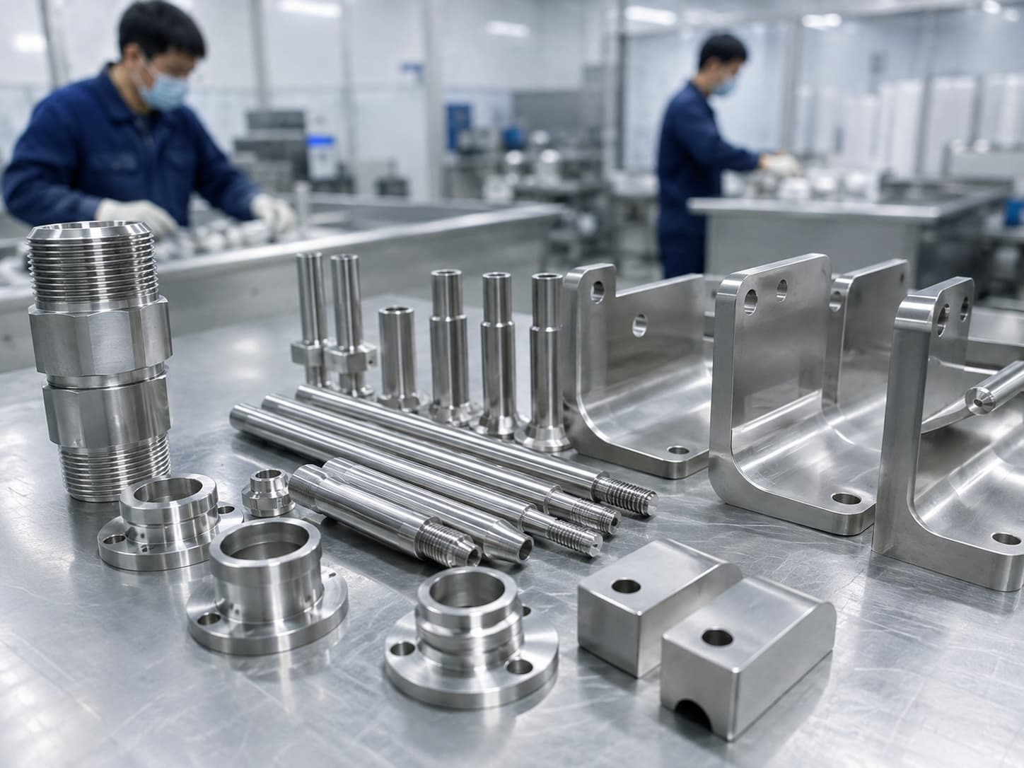 Finished passivated metal components