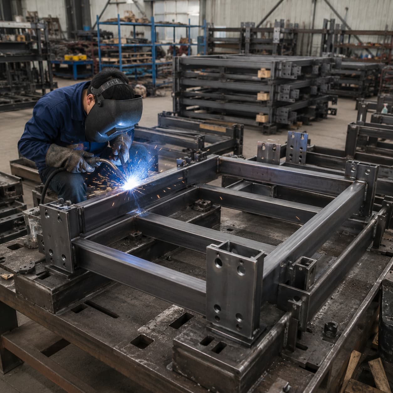 Industrial welded frame