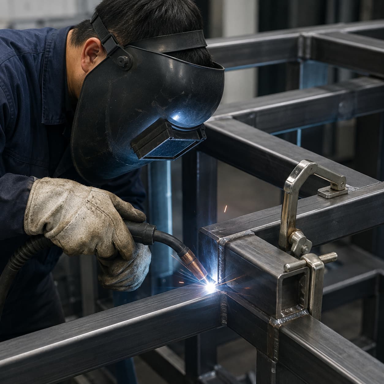Industrial welded metal assemblies