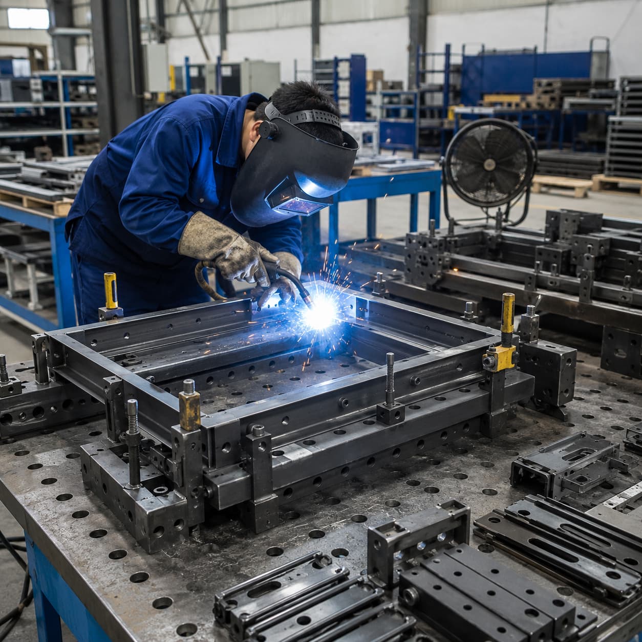 Industrial welded assemblies