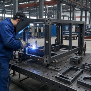 Industrial welded metal frame