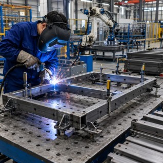 Custom welded machine structure