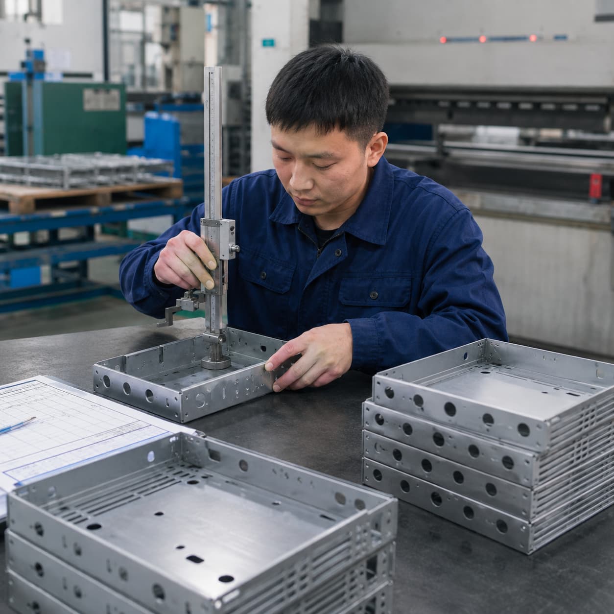 Sheet metal fabrication inspection