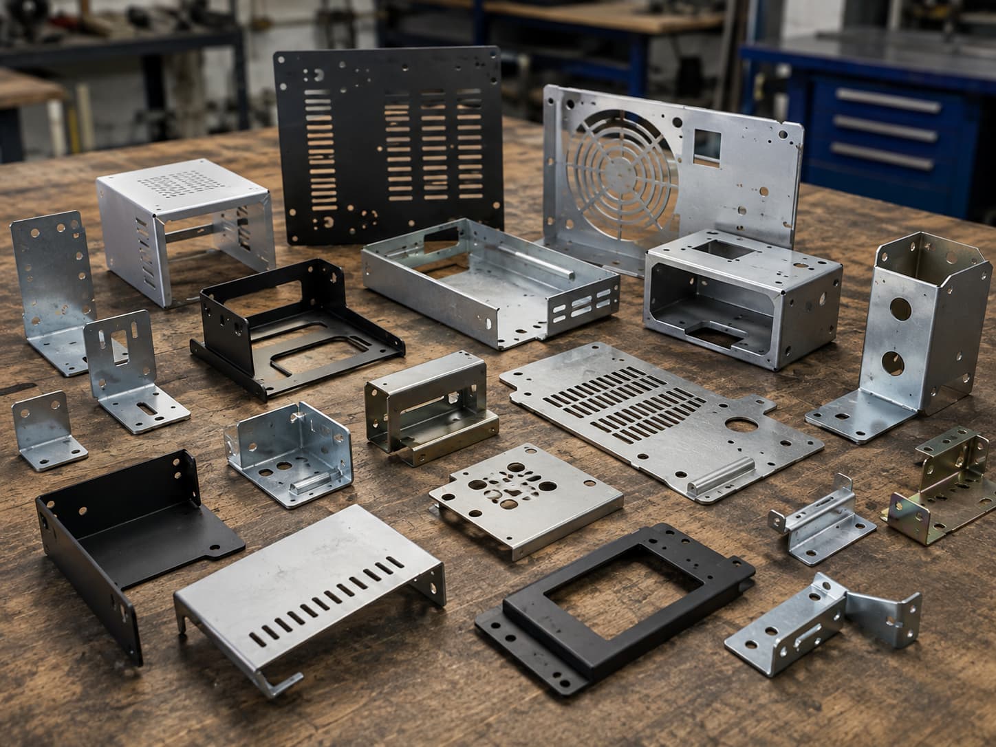 Industrial welded sheet metal enclosure assembly