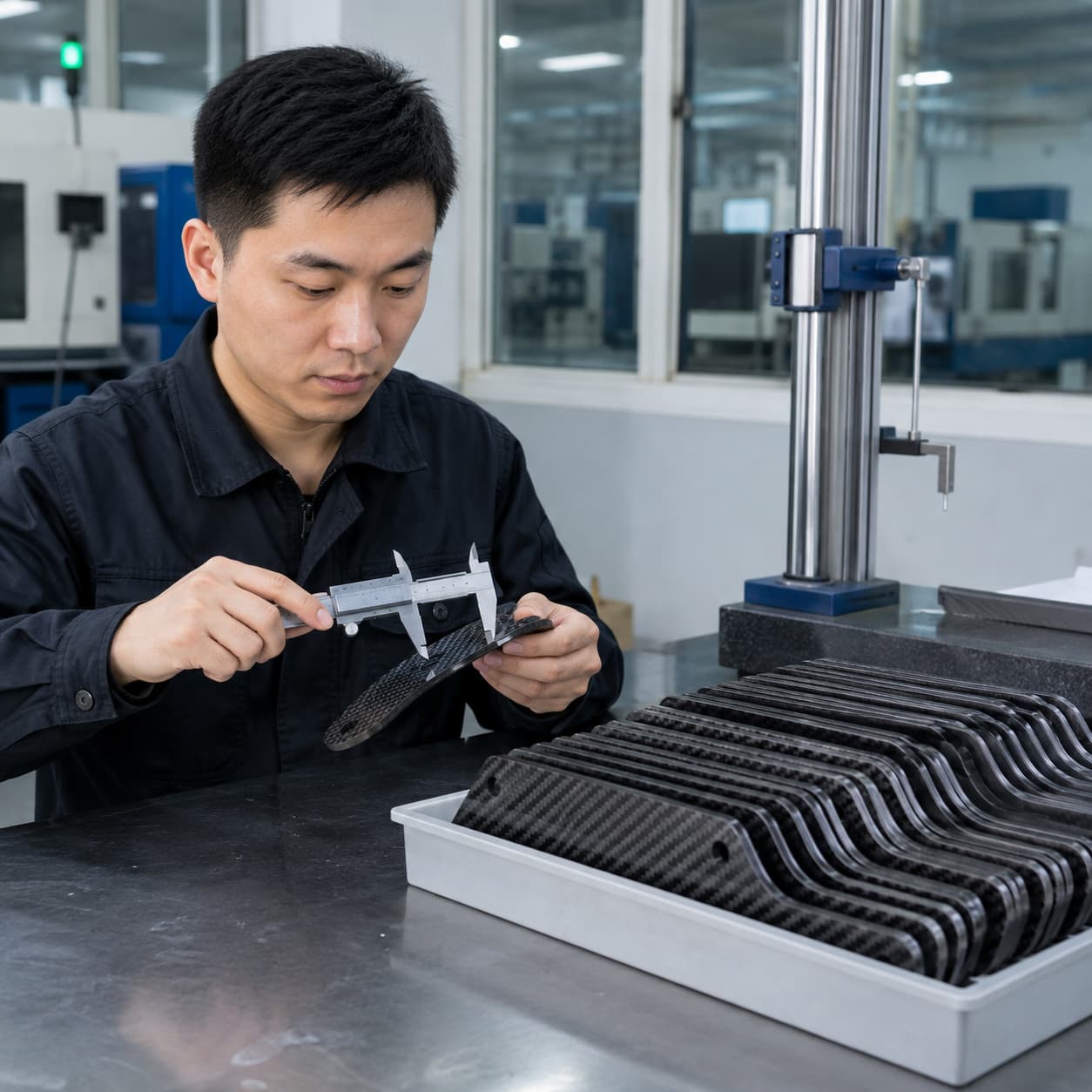 Carbon fiber parts dimensional inspection