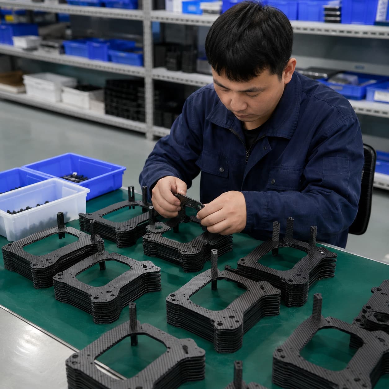 Carbon fiber plate machining process