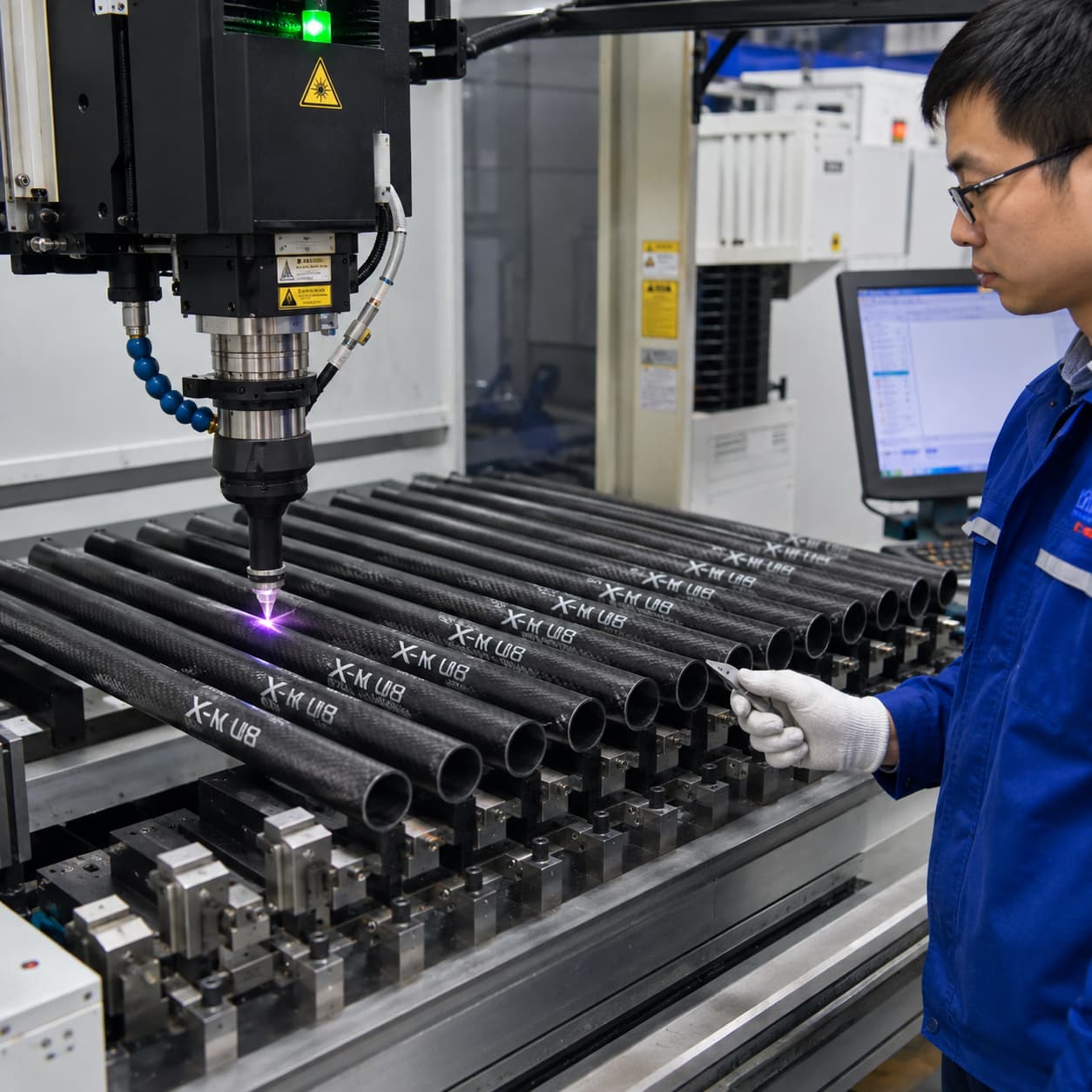 Carbon fiber components batch inspection