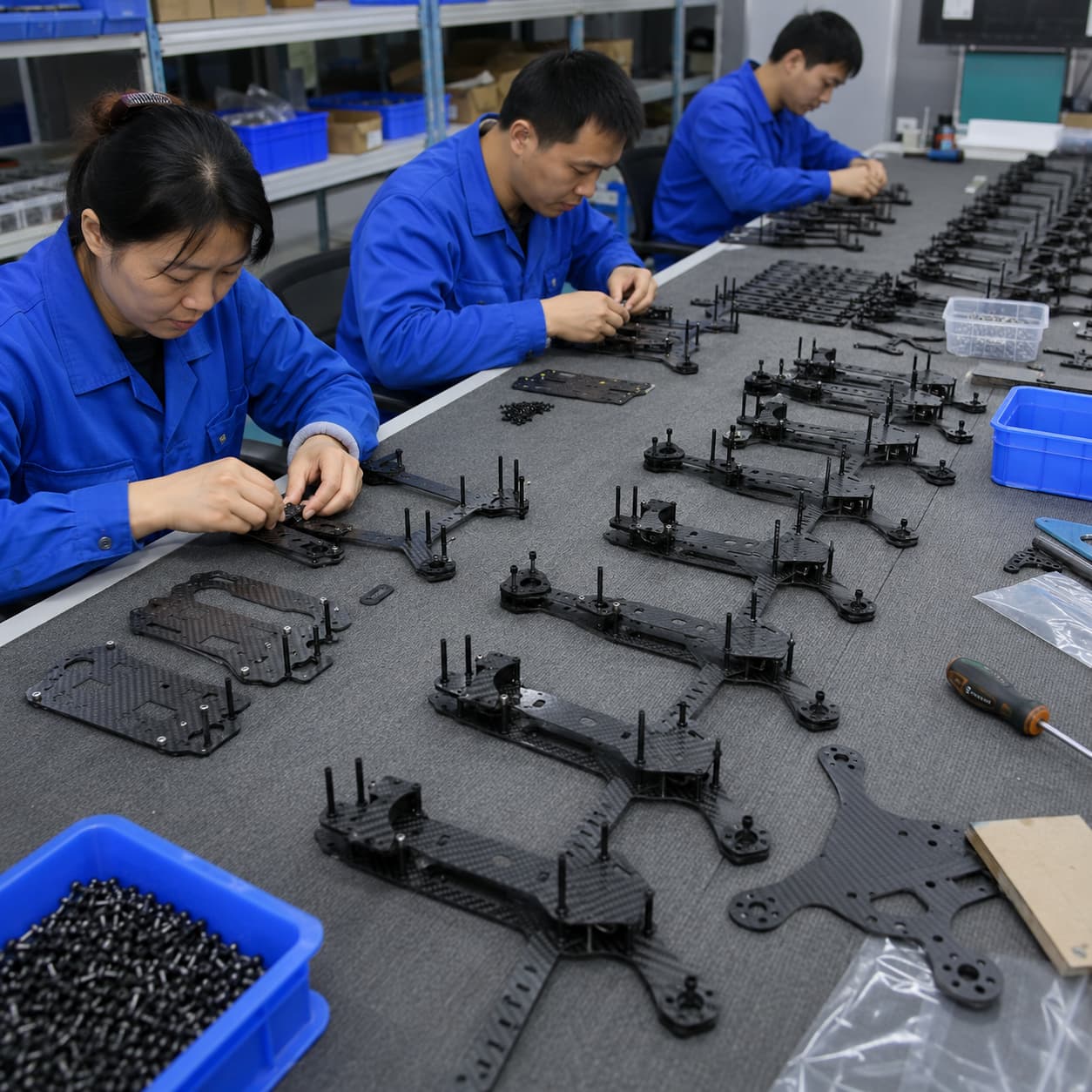 Carbon fiber components protective packaging