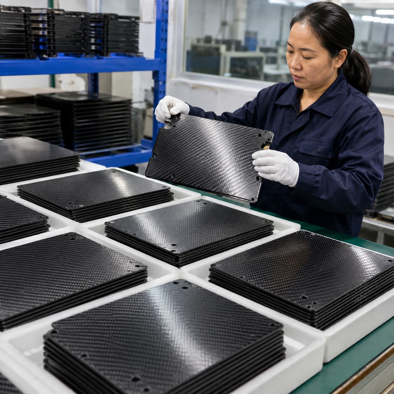 Carbon fiber component trimming process