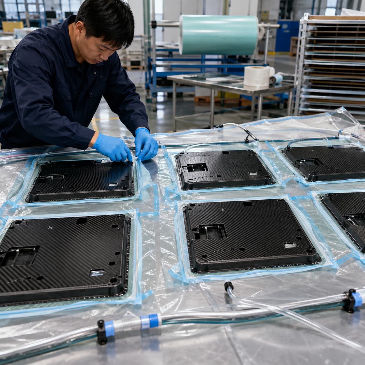 Carbon fiber part drilling and finishing