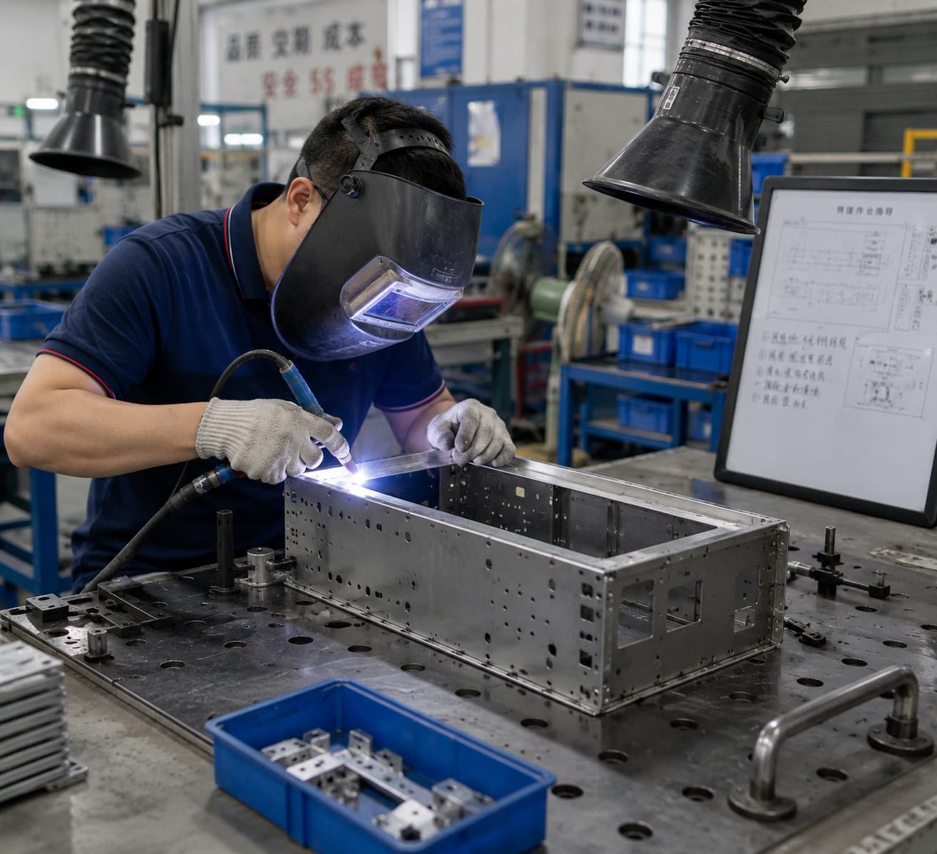 aluminum welding assembly