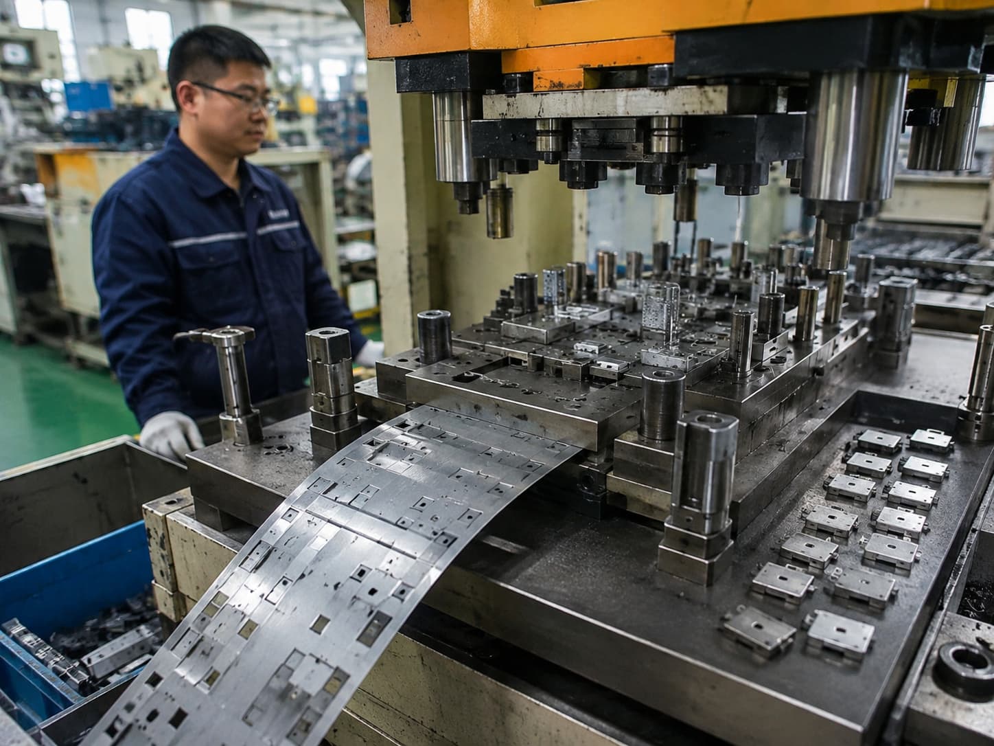 Custom metal stamping production