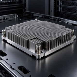 Custom aluminum heat sink for AI server cooling