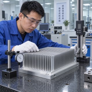 Final quality inspection of server heat sink