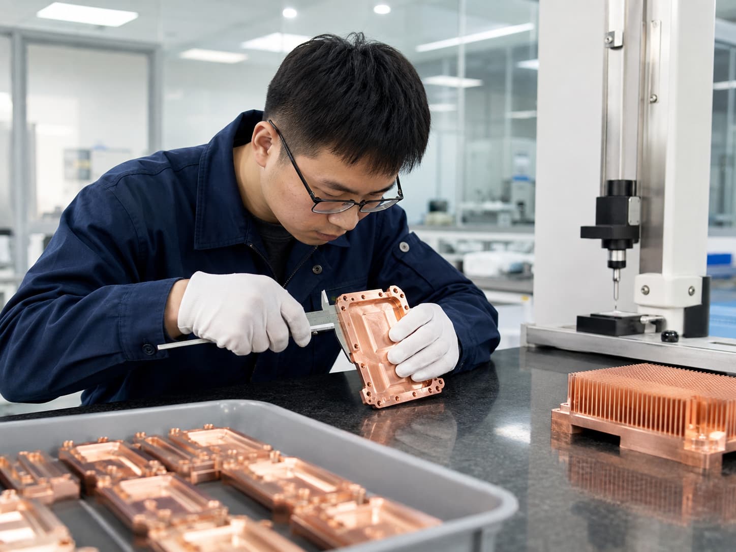 Dimensional inspection of a copper thermal component