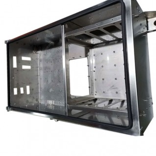 Outdoor stainless steel electrical enclosure with lock