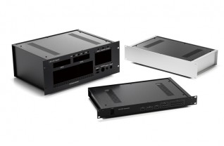 1U aluminum front panel with cutouts