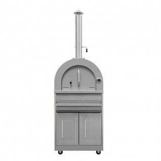 Finished mobile oven on wheels