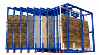 Low-profile transport rack optimized for containers