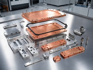 CNC machined copper cold plate