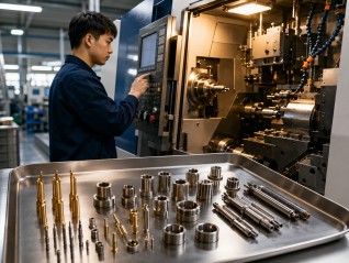 Swiss machining connector component