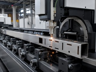 Round tube laser cutting