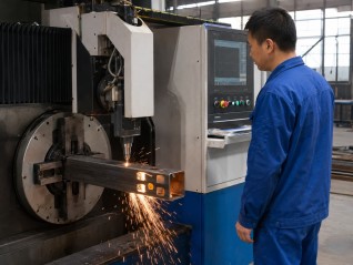 Square tube laser cutting